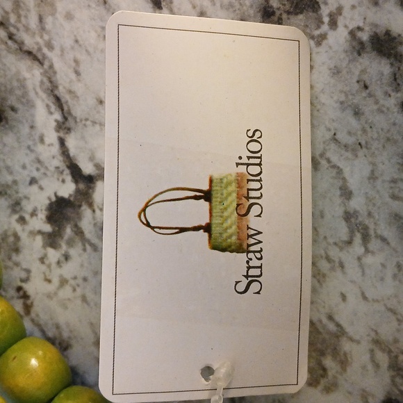 🌴 Straw Studios NWT green bag tote purse 👜 - Picture 10 of 11